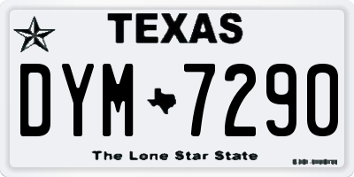 TX license plate DYM7290