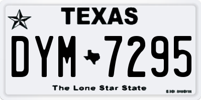 TX license plate DYM7295