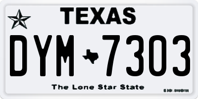 TX license plate DYM7303