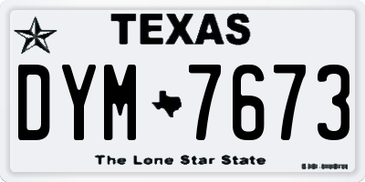 TX license plate DYM7673