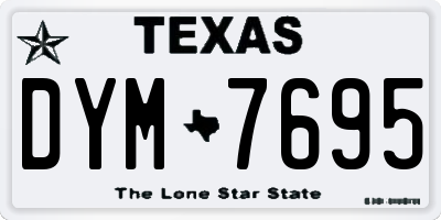 TX license plate DYM7695