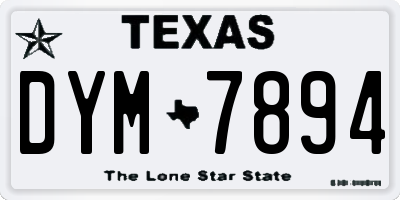 TX license plate DYM7894