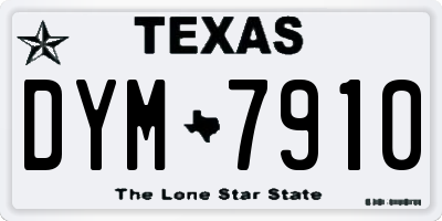 TX license plate DYM7910