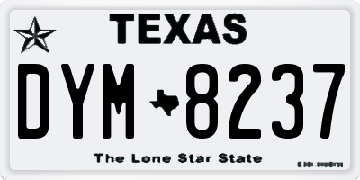 TX license plate DYM8237