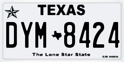 TX license plate DYM8424