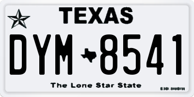 TX license plate DYM8541
