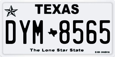 TX license plate DYM8565