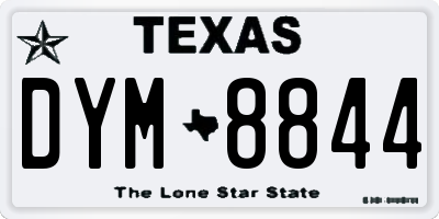 TX license plate DYM8844