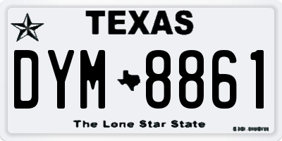 TX license plate DYM8861