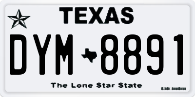 TX license plate DYM8891