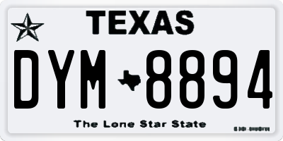TX license plate DYM8894