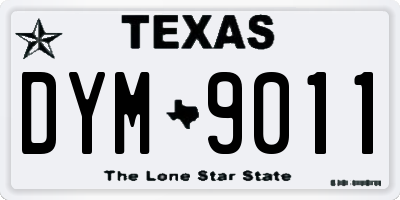 TX license plate DYM9011