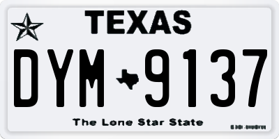 TX license plate DYM9137