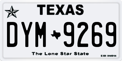 TX license plate DYM9269