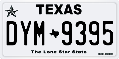 TX license plate DYM9395