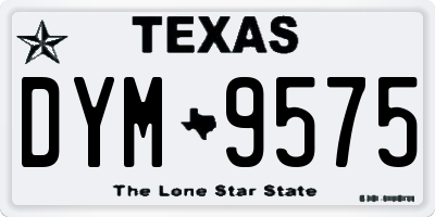 TX license plate DYM9575