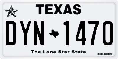 TX license plate DYN1470