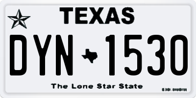 TX license plate DYN1530
