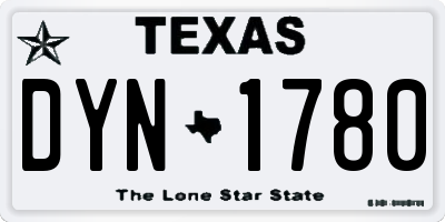 TX license plate DYN1780