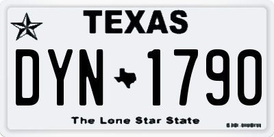 TX license plate DYN1790