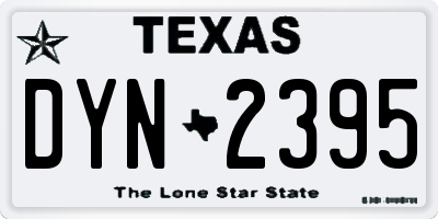 TX license plate DYN2395