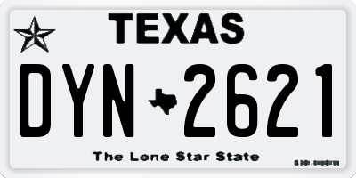 TX license plate DYN2621
