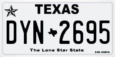 TX license plate DYN2695