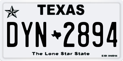 TX license plate DYN2894