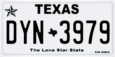 TX license plate DYN3979