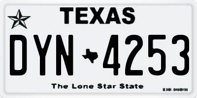 TX license plate DYN4253