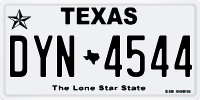 TX license plate DYN4544