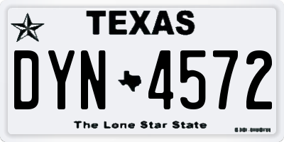 TX license plate DYN4572