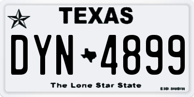 TX license plate DYN4899