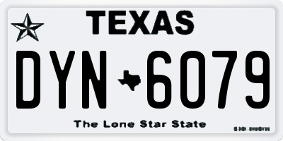 TX license plate DYN6079