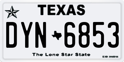 TX license plate DYN6853