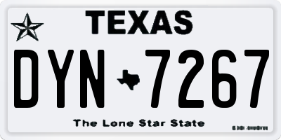 TX license plate DYN7267