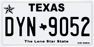 TX license plate DYN9052