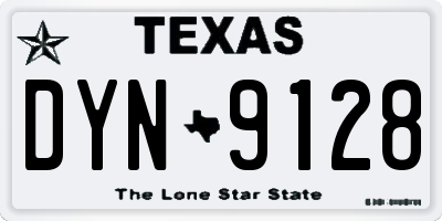 TX license plate DYN9128