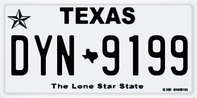 TX license plate DYN9199