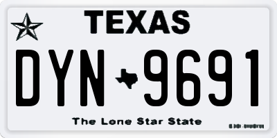 TX license plate DYN9691