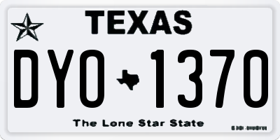 TX license plate DYO1370
