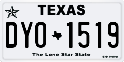 TX license plate DYO1519
