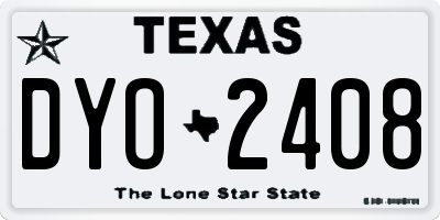 TX license plate DYO2408