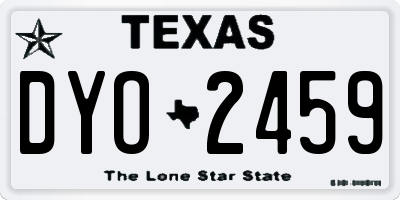 TX license plate DYO2459