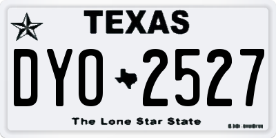 TX license plate DYO2527