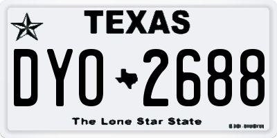 TX license plate DYO2688