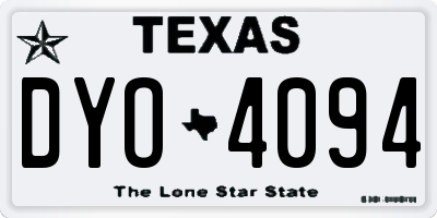 TX license plate DYO4094