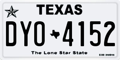 TX license plate DYO4152