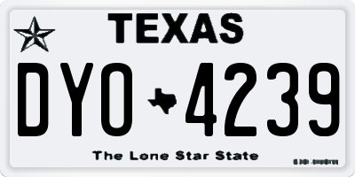 TX license plate DYO4239