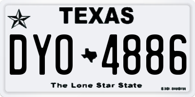 TX license plate DYO4886